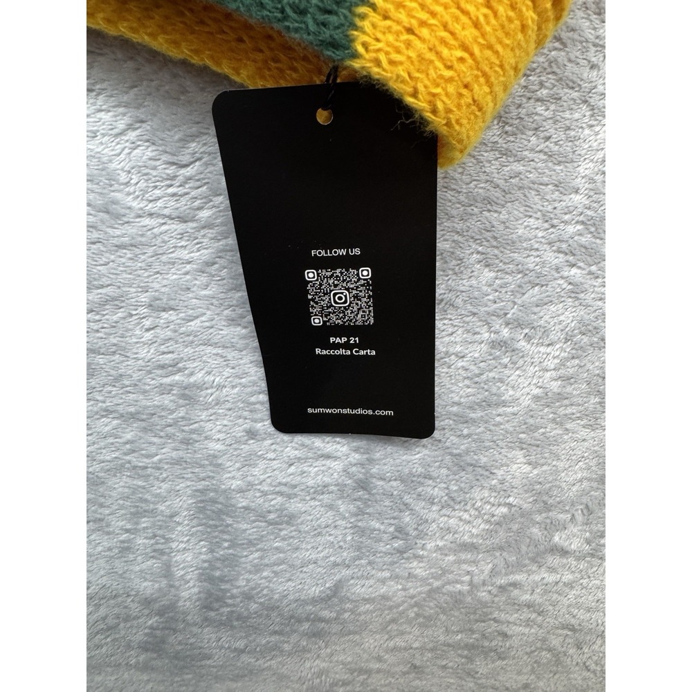 Brazil 00 V-Neck Stripe Sweater - Green & Yellow - Picture 7 of 7